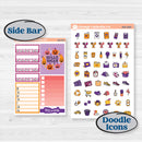 Purple Halloween Kit | Weekly Add-On Planner Kit Stickers | Gone Batty | KIT-408-B