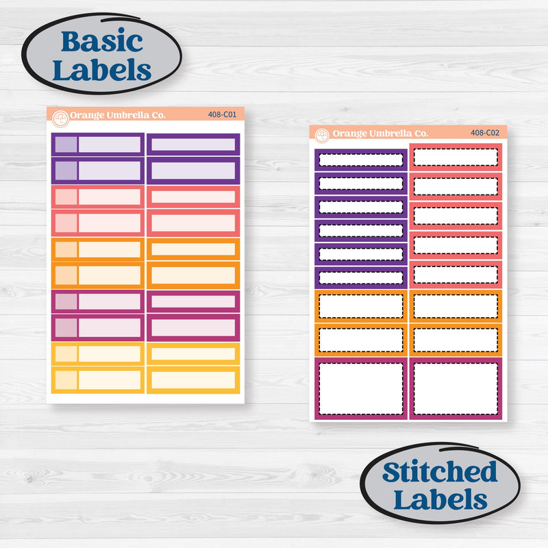 Purple Halloween Kit | Weekly Add-On Labels Planner Kit Stickers | Gone Batty | KIT-408-C
