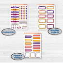 Purple Halloween Kit | Weekly Add-On Labels Planner Kit Stickers | Gone Batty | KIT-408-C