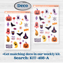 Purple Halloween Kit | Journaling Kit Planner Stickers | Gone Batty | KIT-408-D
