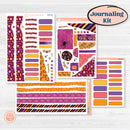 Purple Halloween Kit | Journaling Kit Planner Stickers | Gone Batty | KIT-408-D
