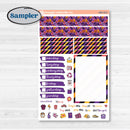 Purple Halloween Kit | A5 Compact Vertical Planner Kit Stickers for Erin Condren | Gone Batty | KIT-408-G
