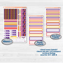 Purple Halloween Kit | Erin Condren Weekly Dashboard Planner Kit Stickers | Gone Batty | KIT-408-HA