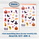 Purple Halloween Kit | Freestyle Kit Any Planner Kit Stickers | Gone Batty | KIT-408-K