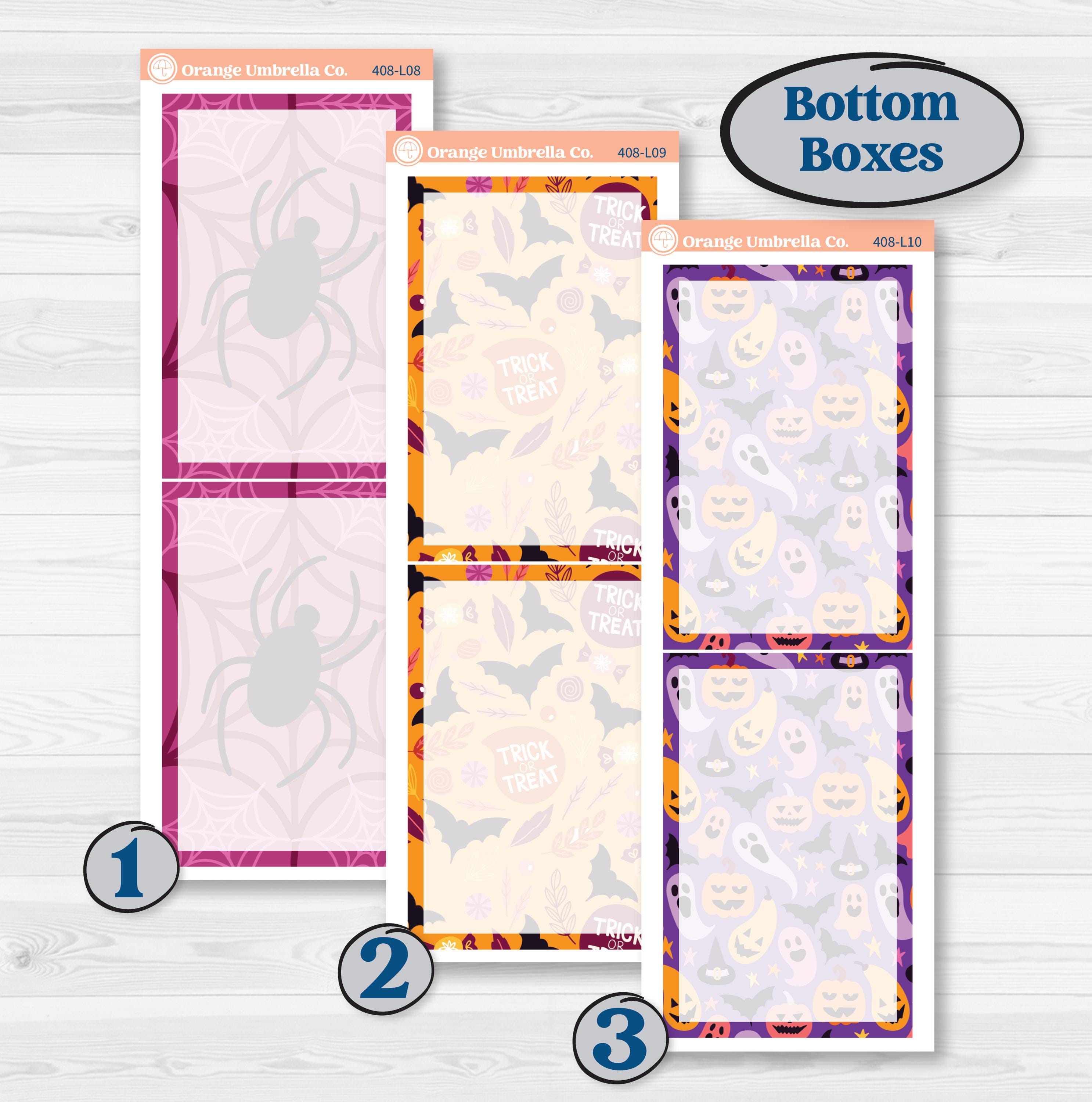 Purple Halloween Kit | A5 Daily Duo Planner Kit Stickers | Gone Batty | KIT-408-L