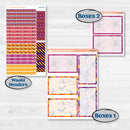 Purple Halloween Kit | 7x9 Plum Daily Planner Kit Stickers | Gone Batty | KIT-408-P