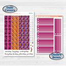 Purple Halloween Kit | 7x9 Plum Daily Planner Kit Stickers | Gone Batty | KIT-408-P