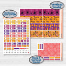 Purple Halloween Kit | Laurel Denise Standard Vertical & Horizontal Planner Kit Stickers | Gone Batty | KIT-408-Q