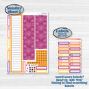Purple Halloween Kit | Laurel Denise Softbound Monthly Planner Sticker Kit | Vertical & Horizontal | Gone Batty | KIT-408-QA