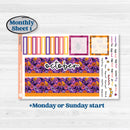Purple Halloween Kit | Laurel Denise Softbound Monthly Planner Sticker Kit | Vertical & Horizontal | Gone Batty | KIT-408-QA