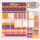 Purple Halloween Kit | Laurel Denise Portrait Planner Kit Stickers | Gone Batty | KIT-408-R