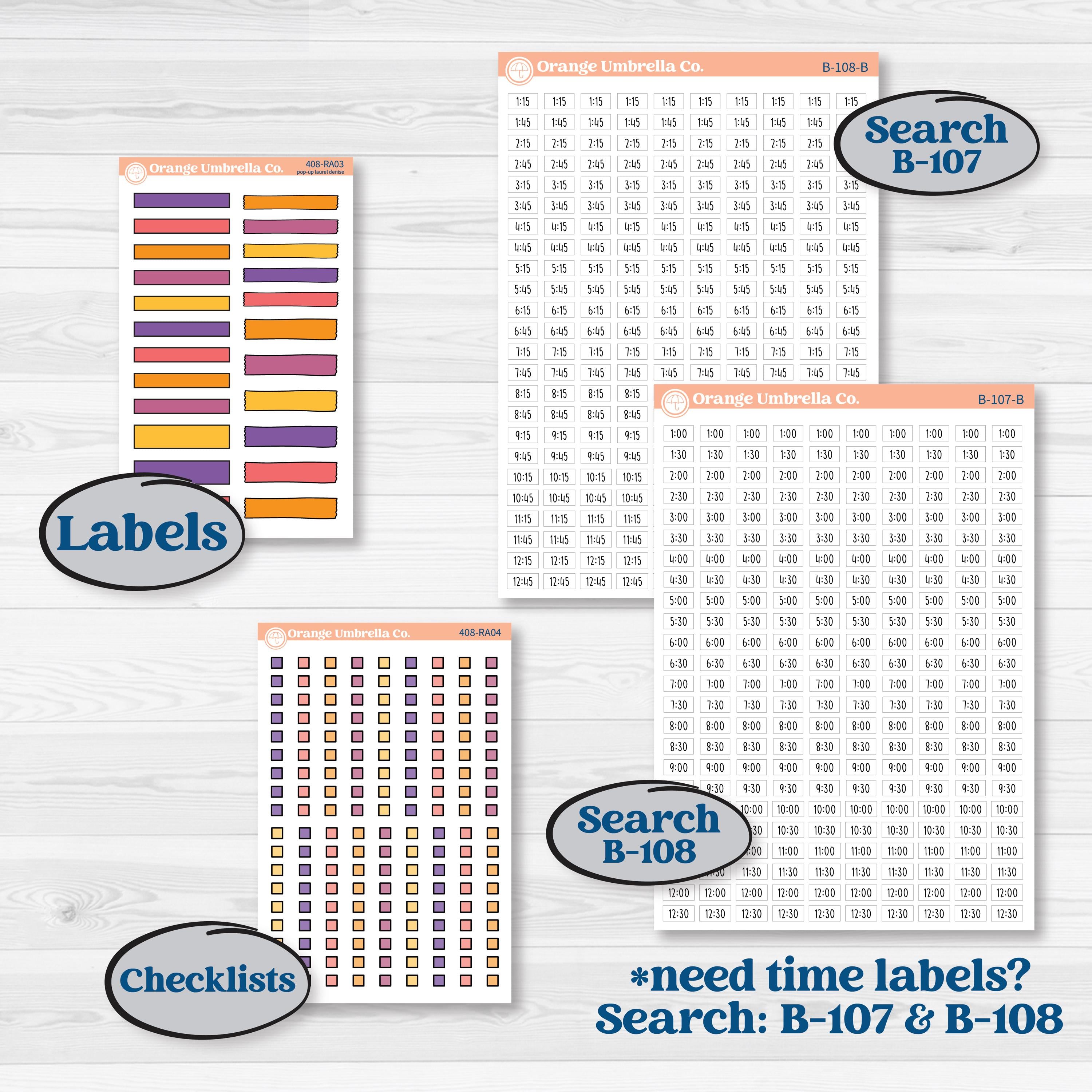 Purple Halloween Kit | Laurel Denise Pop-Up Planner Kit Stickers | Gone Batty | KIT-408-RA