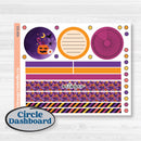 Purple Halloween Kit | A5 Plum Monthly & Dashboard Planner Kit Stickers | Gone Batty | KIT-408-S