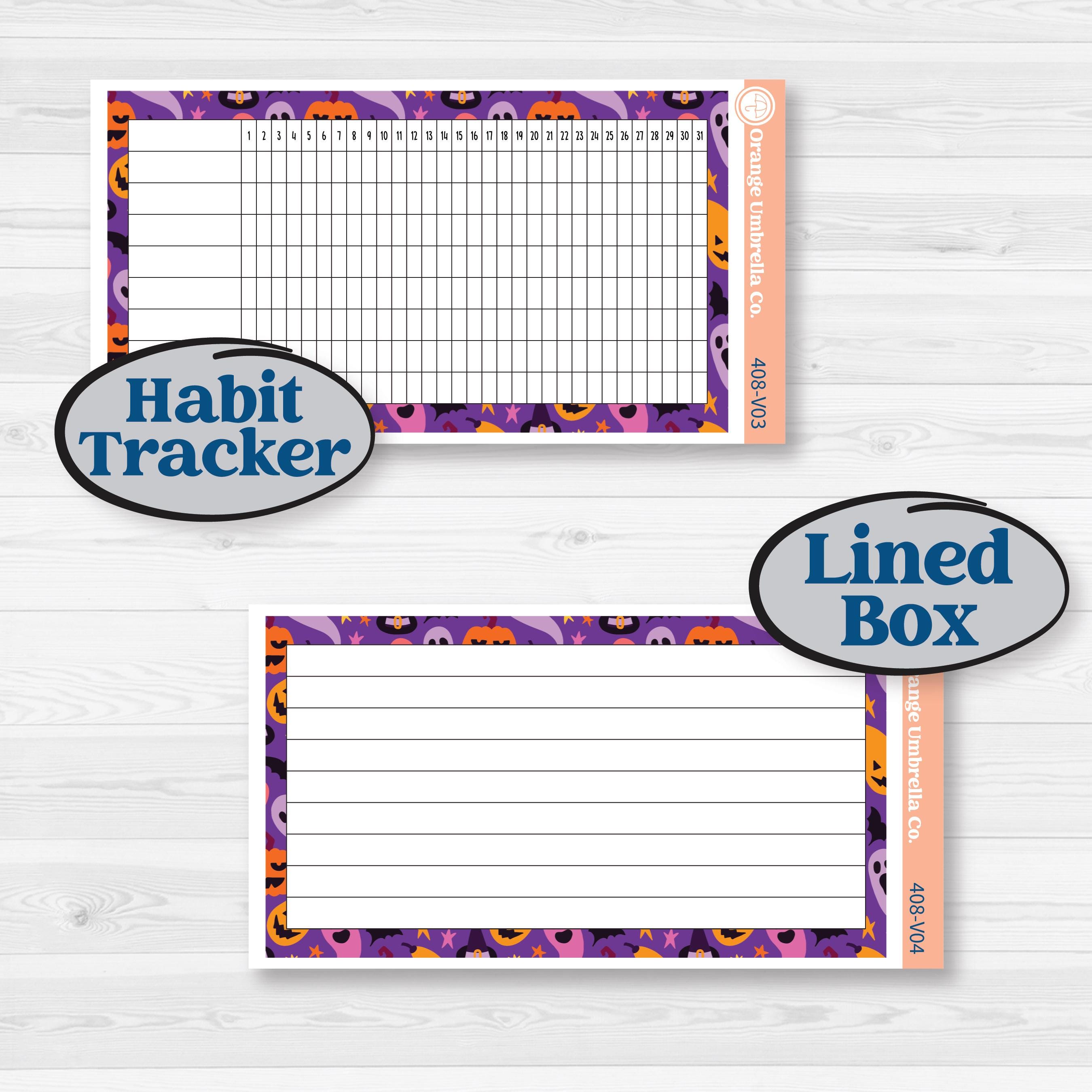 Purple Halloween Kit | A5 Erin Condren Monthly & Dashboard Sticker Kit | 2024-2025 Planners | Gone Batty | KIT-408-V