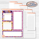 Purple Halloween Kit | 7x9 Erin Condren Life Planner Monthly Dashboard Sticker Kit | 2025-2026 Planners | Gone Batty | KIT-408-WA
