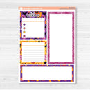 Purple Halloween Kit | 7x9 Erin Condren Life Planner Monthly Dashboard Sticker Kit | 2025-2026 Planners | Gone Batty | KIT-408-WA