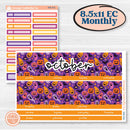 Purple Halloween Kit | 8.5 x 11 Erin Condren Monthly Planner Kit Stickers | Gone Batty | KIT-408-X