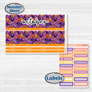 Purple Halloween Kit | 8.5 x 11 Erin Condren Monthly Planner Kit Stickers | Gone Batty | KIT-408-X