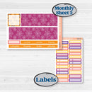 Purple Halloween Kit | Hobonichi Cousin Monthly Planner Kit Stickers | Gone Batty | KIT-408-Y