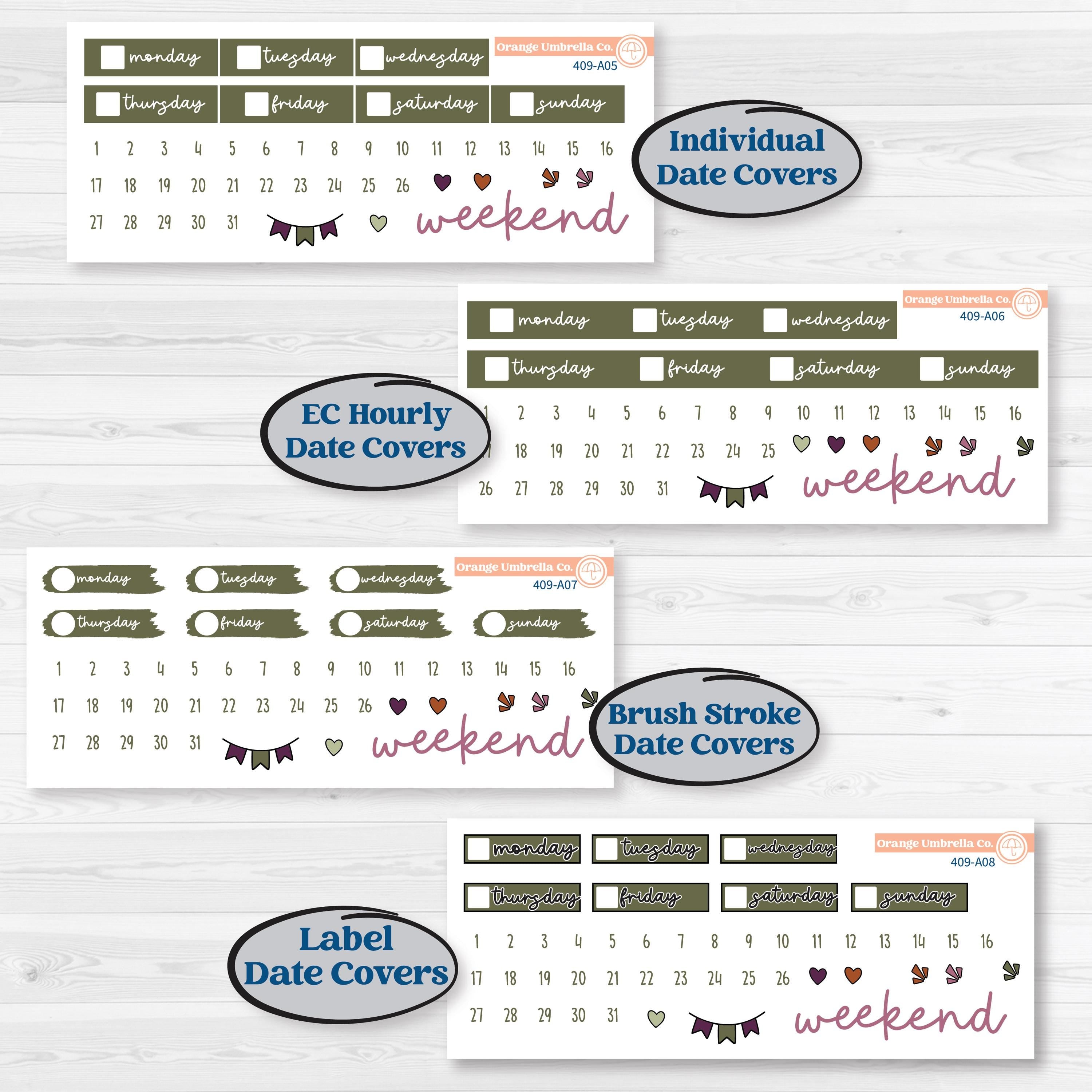 Autumn Reading Kit | Weekly Sticker Kit for Vertical Planners like Erin Condren | Reading Season | KIT-409-A