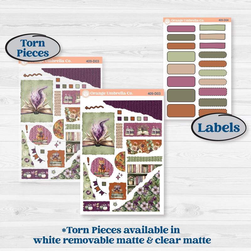 Autumn Reading Kit | Journaling Kit Planner Stickers | Reading Season | KIT-409-D