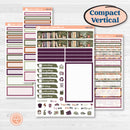Autumn Reading Kit | A5 Compact Vertical Planner Kit Stickers for Erin Condren | Reading Season | KIT-409-G
