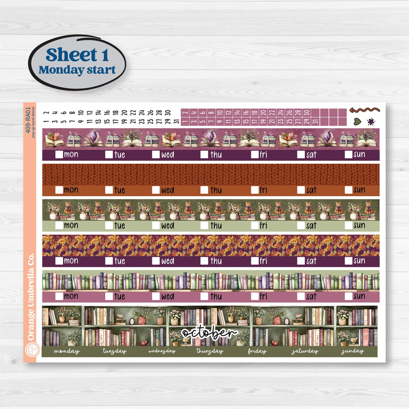 Autumn Reading Kit | Laurel Denise Pop-Up Planner Kit Stickers | Reading Season | KIT-409-RA