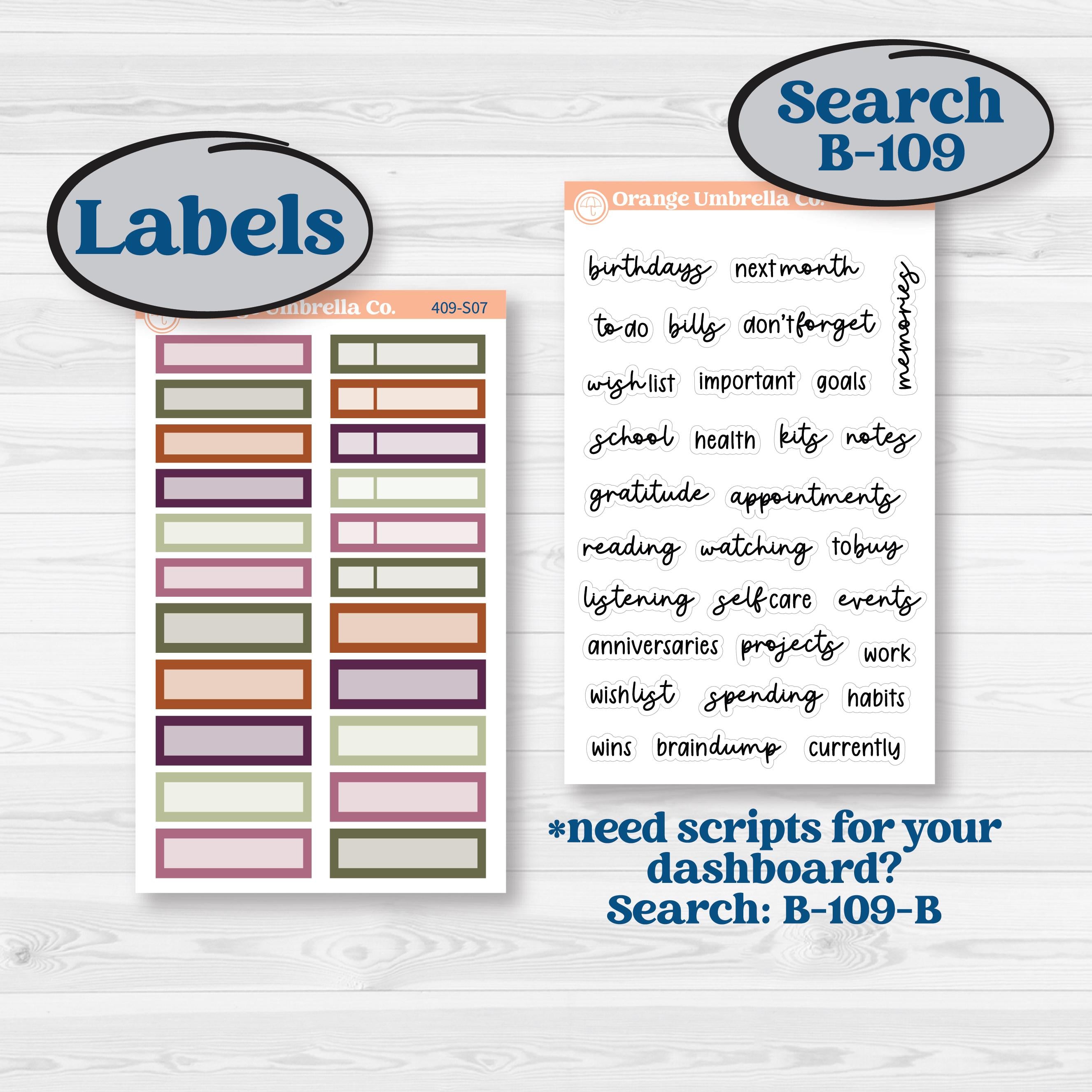 Autumn Reading Kit | A5 Plum Monthly & Dashboard Planner Kit Stickers | Reading Season | KIT-409S