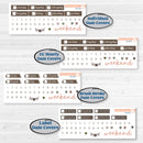 Autumn Floral Kit | Weekly Sticker Kit for Vertical Planners like Erin Condren | Pumpkin Petals | KIT-410-A
