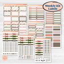 Autumn Floral Kit | Weekly Add-On Labels Planner Kit Stickers | Pumpkin Petals | KIT-410-C