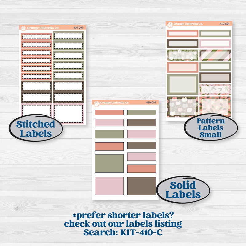 Autumn Floral Kit | A5 Compact Vertical Planner Kit Stickers for Erin Condren | Pumpkin Petals | KIT-410-G