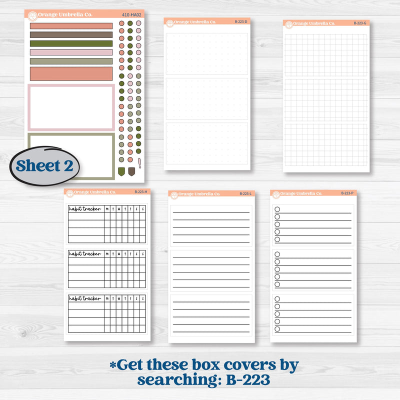 Autumn Floral Kit | Erin Condren Weekly Dashboard Planner Kit Stickers | Pumpkin Petals | KIT-410-HA