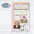 Autumn Floral Kit | Plum Vertical Priorities 7x9 Planner Kit Stickers | Pumpkin Petals | KIT-410-J