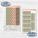 Autumn Floral Kit | A5 Plum Daily Planner Kit Stickers | Pumpkin Petals | KIT-410-N