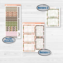 Autumn Floral Kit | A5 Plum Daily Planner Kit Stickers | Pumpkin Petals | KIT-410-N