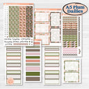 Autumn Floral Kit | A5 Plum Daily Planner Kit Stickers | Pumpkin Petals | KIT-410-N
