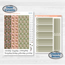 Autumn Floral Kit | 7x9 Plum Daily Planner Kit Stickers | Pumpkin Petals | KIT-410-P