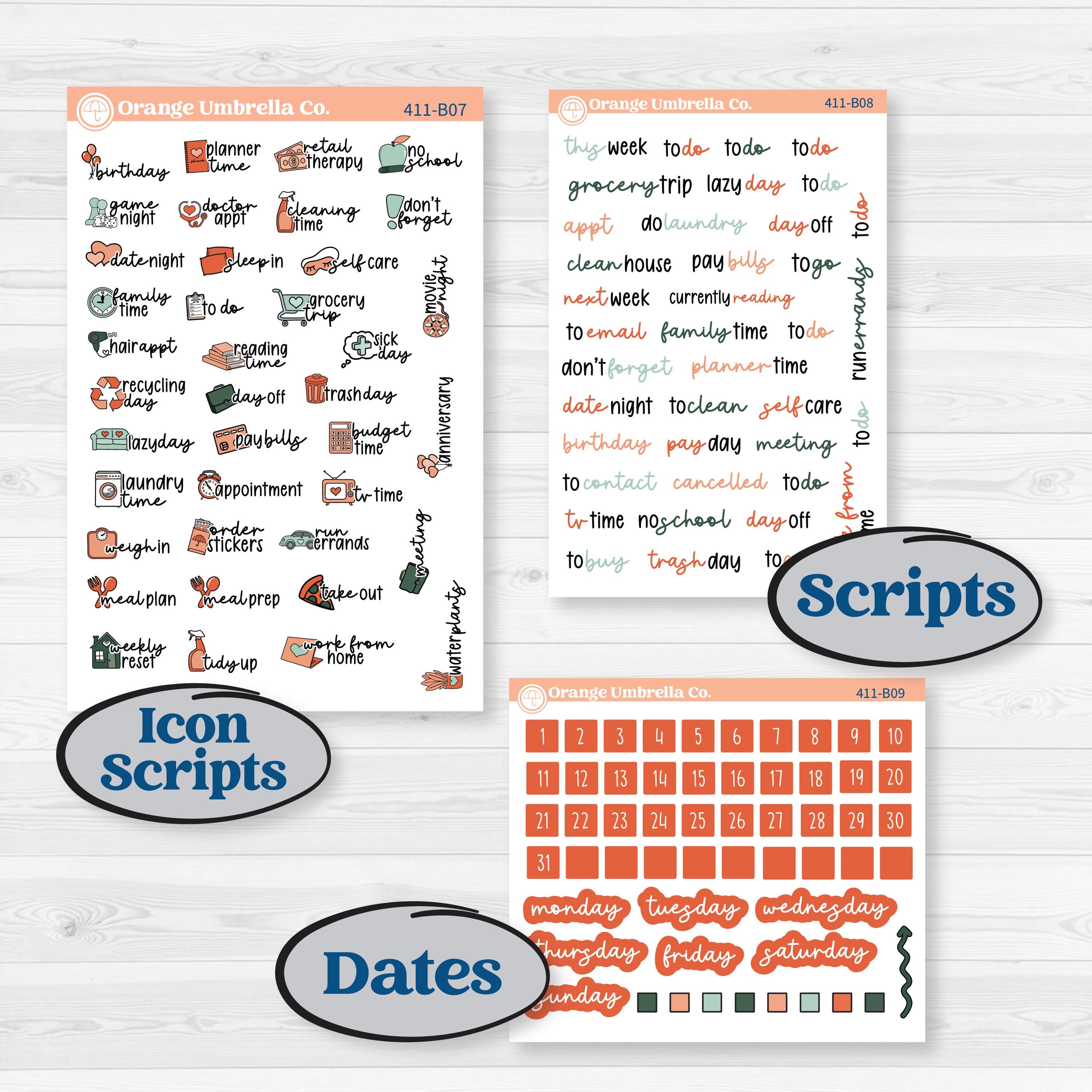 Spooky Halloween Kit | Weekly Add-On Planner Kit Stickers | Witch’s Brew | KIT-411-B