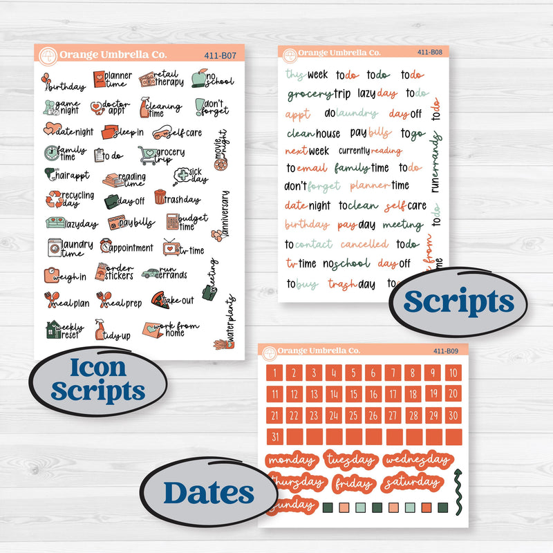 Spooky Halloween Kit | Weekly Add-On Planner Kit Stickers | Witch’s Brew | KIT-411-B