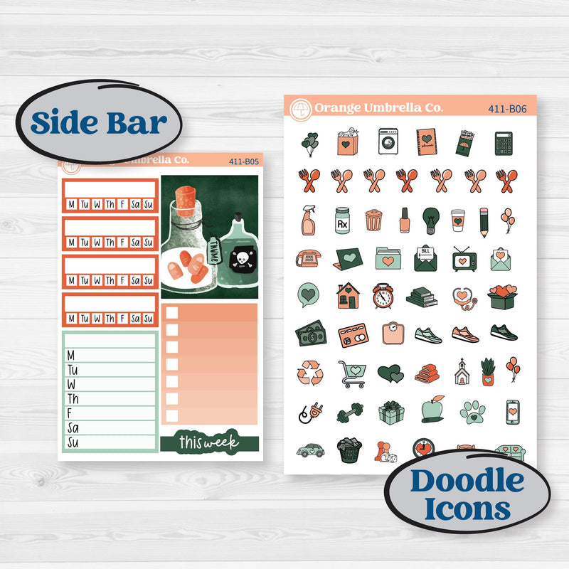 Spooky Halloween Kit | Weekly Add-On Planner Kit Stickers | Witch’s Brew | KIT-411-B