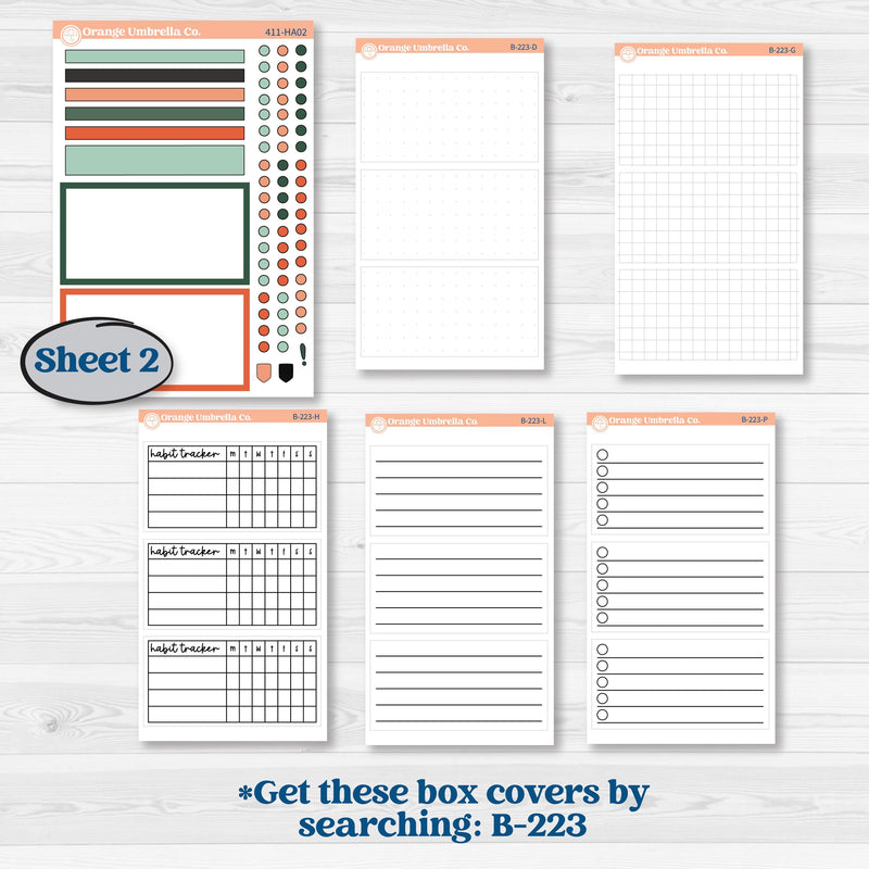 Spooky Halloween Kit | Erin Condren Weekly Dashboard Planner Kit Stickers | Witch’s Brew | KIT-411-HA