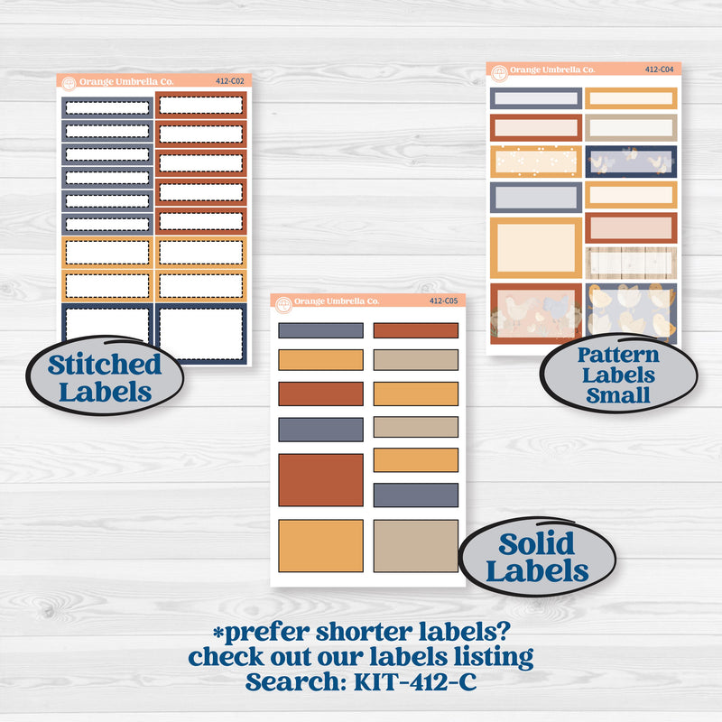 Chicken Planner Kit | A5 Compact Vertical Planner Kit Stickers for Erin Condren | What the Flock | KIT-412-G