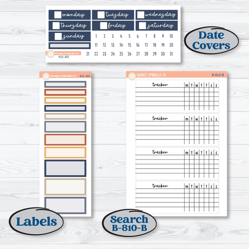 Chicken Planner Kit | Plum Vertical Priorities 7x9 Planner Kit Stickers | What the Flock | KIT-412-J