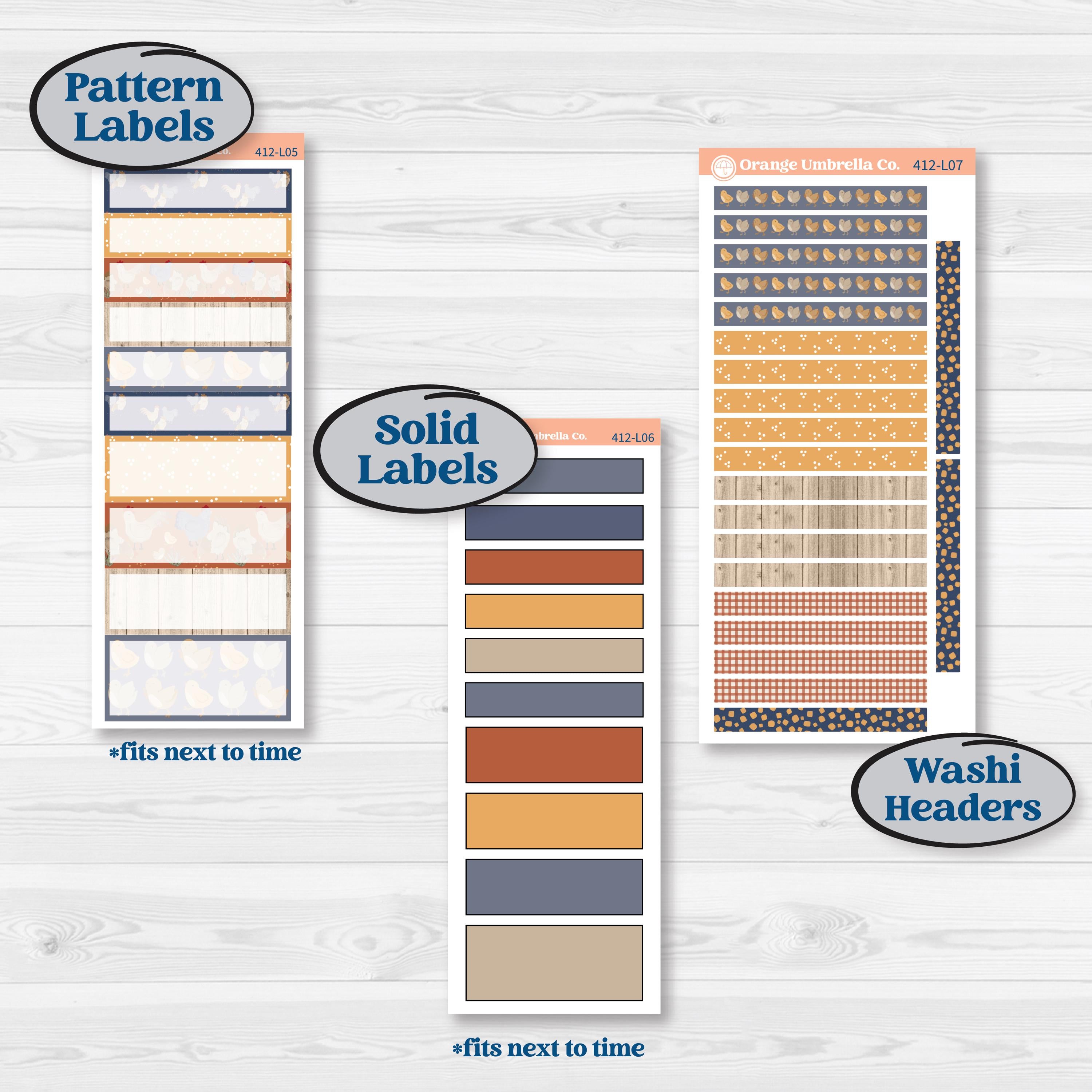Chicken Planner Kit | A5 Daily Duo Planner Kit Stickers | What the Flock | KIT-412-L