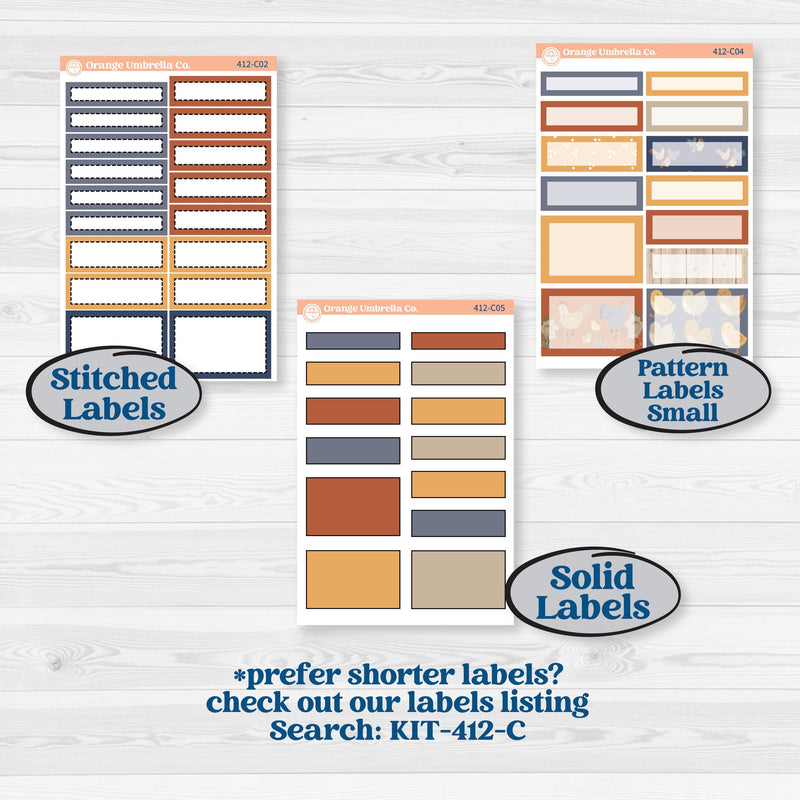 Chicken Planner Kit | 7x9 Erin Condren Daily Duo Planner Kit Stickers | What the Flock | KIT-412-M