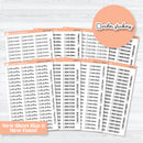 Custom Checkbox Script Planner Stickers | *NEW* Larger Sheet Size & New Fonts | 1 Word/Phrase per Sheet | customcheck
