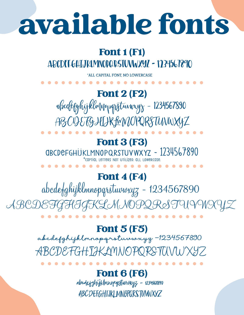 Custom Script Planner Stickers | New Larger Sheet Size & New Fonts | 1 Word/Phrase per Sheet | customscript-cm