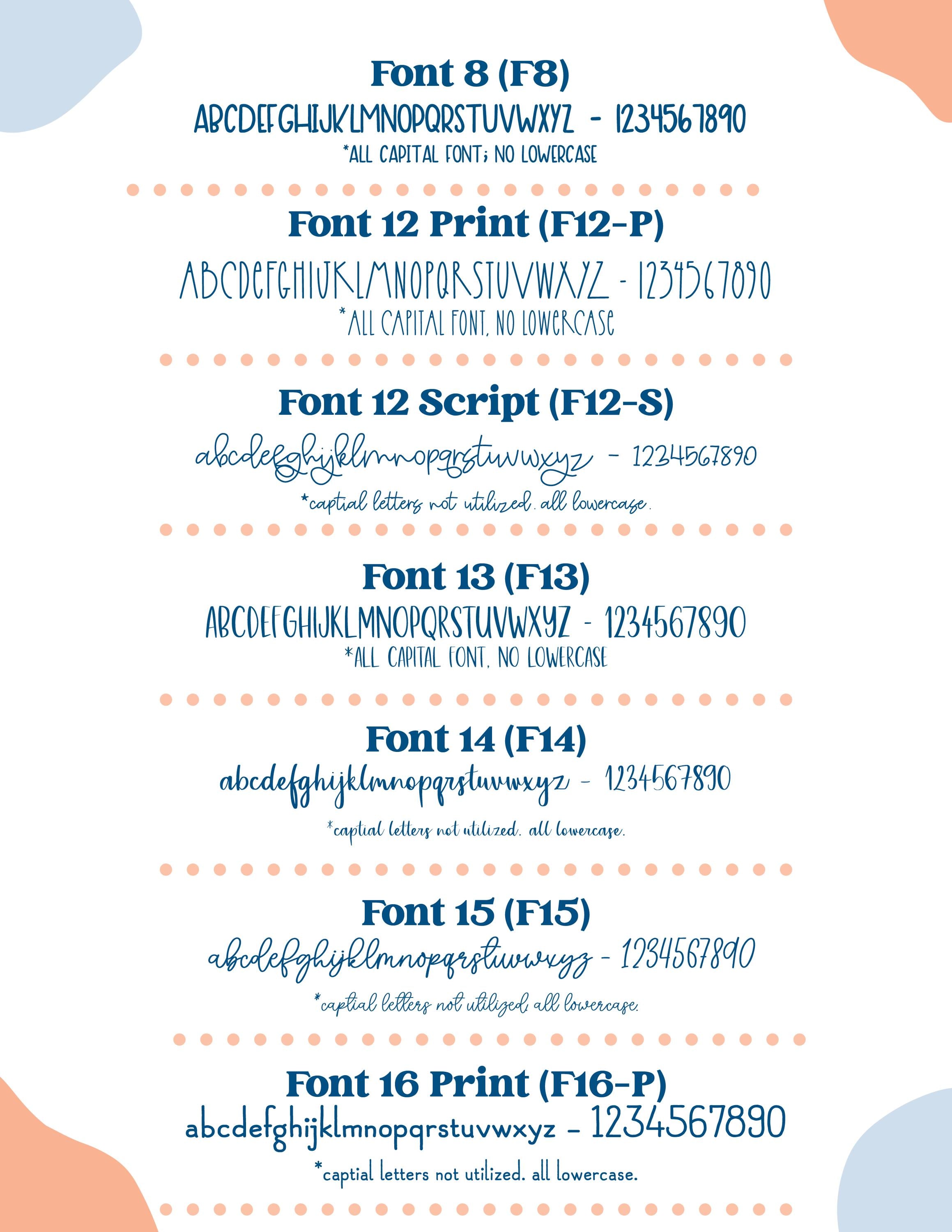 Custom Script Planner Stickers for Hobonichi Cousin | *NEW* Larger Sheet Size & Fonts | 1 Word/Phrase per Sheet | customscript-hobo-cm