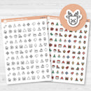 Christmas Icon Stickers | Holiday Planner Icons for Journals & Planners | I-180