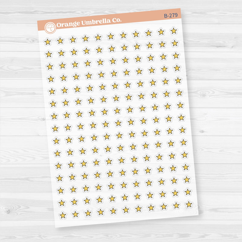 Star Rating Stickers | Reading and Hobby Trackers for Journals & Planners |Clear Matte | B-279-283-CM